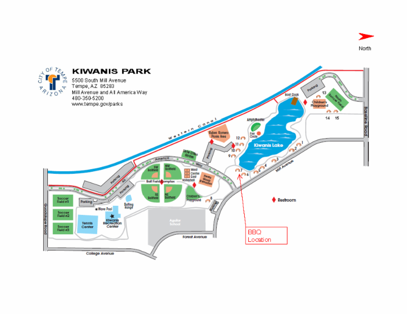 Kiwanis Park FIELD Map