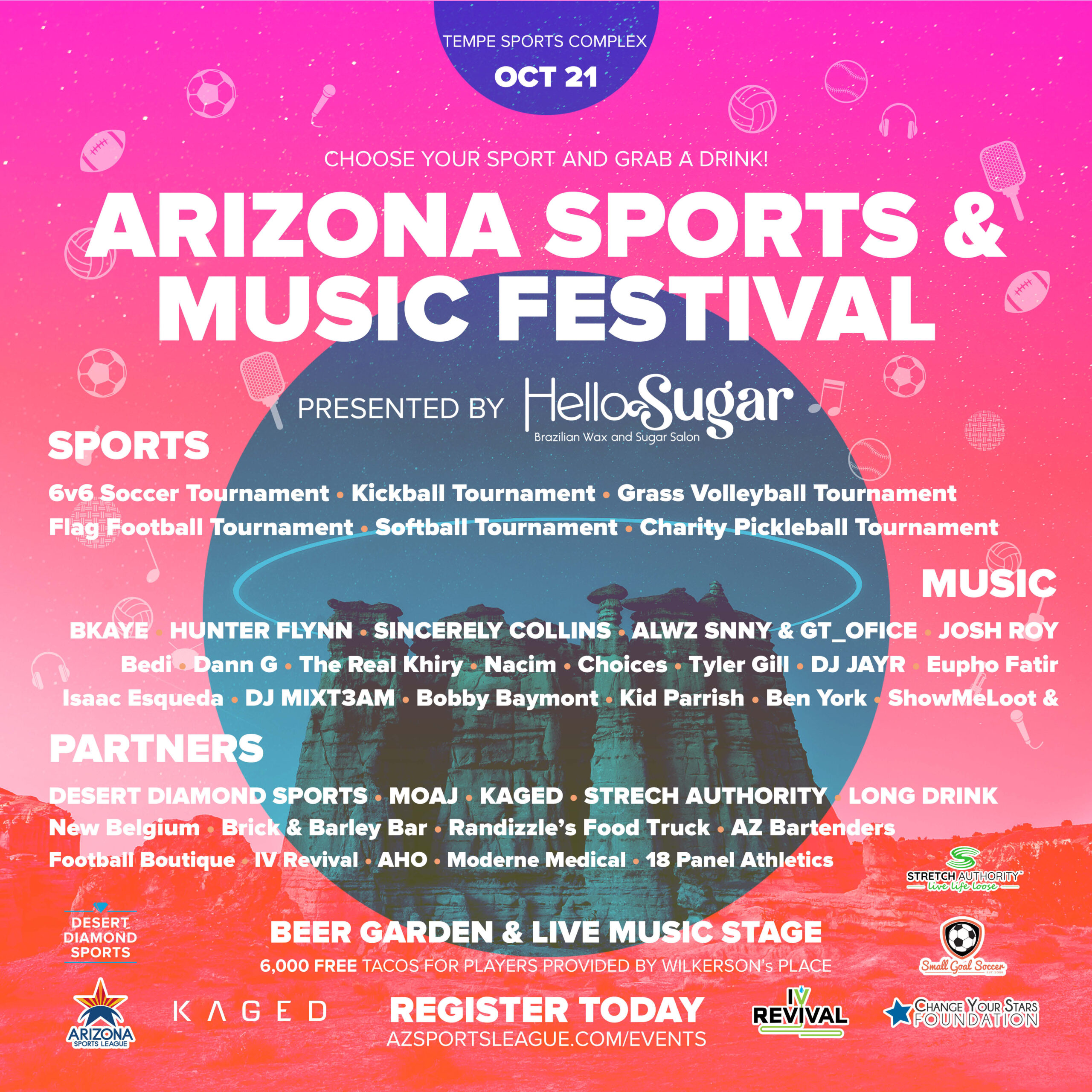 Arizona Sports & Music Festival Oct. 19, 2024 Arizona Sports League